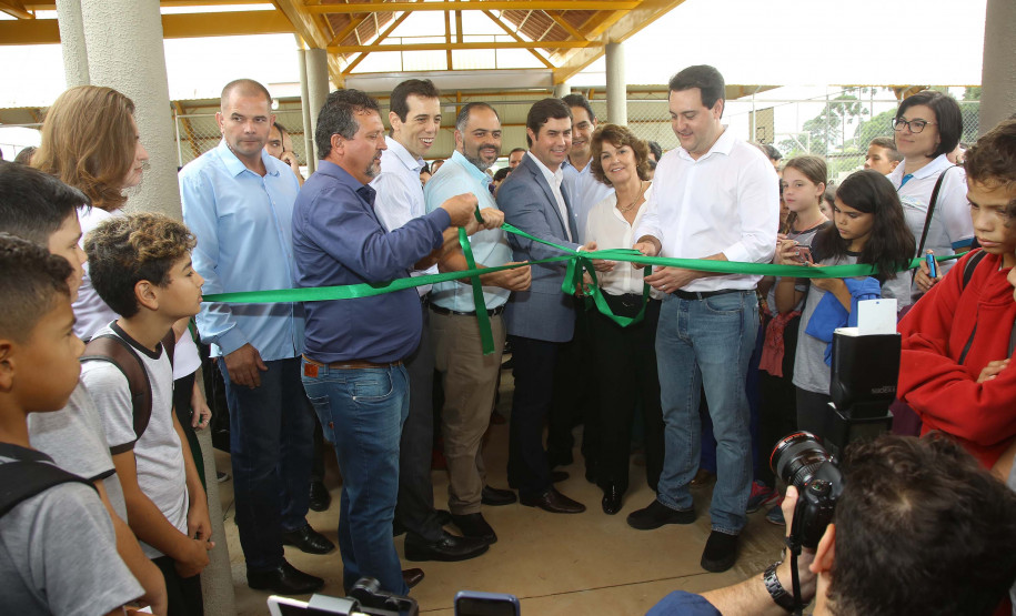 |Governador Carlos Massa Ratinho Júnior inaugura em Guarapuava a nova sede do Colégio Estadual Pedro Carli - Guarapuava, 04/04/2019 - Foto: Jaelson Lucas/ANPr