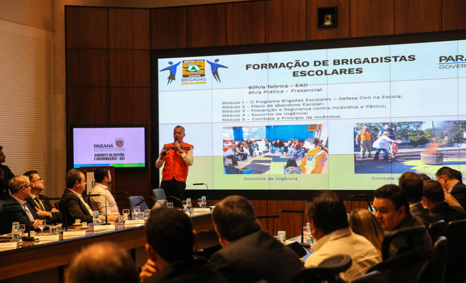 O Governador Carlos Massa Ratinho Júnior, durante reunião com a equipe de governo. 09/09/2019 - Foto: Geraldo Bubniak/AEN