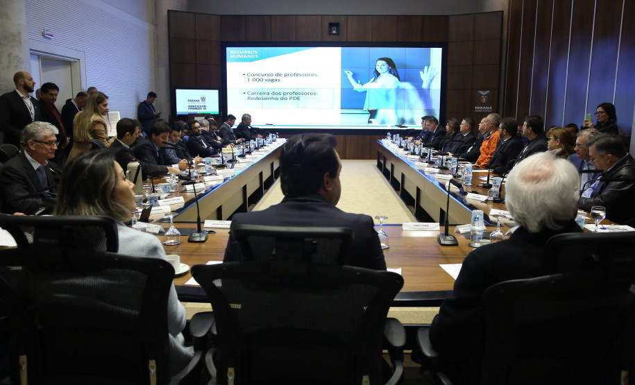 Governador Carlos Massa Ratinho Junior em reunião de secretáriado. Curitiba,24/09/2019 Foto:Jaelson Lucas / AEN