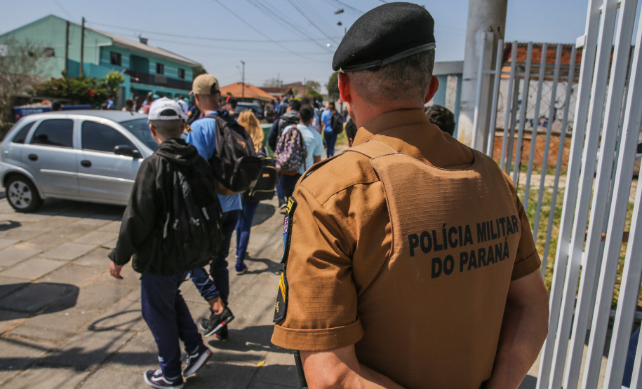 Projeto Escola Segura  no Colegio Estadual Professora Marilze Da Luz Brand em Araucária. 16/09/2019 -  Foto: Geraldo Bubniak/AEN