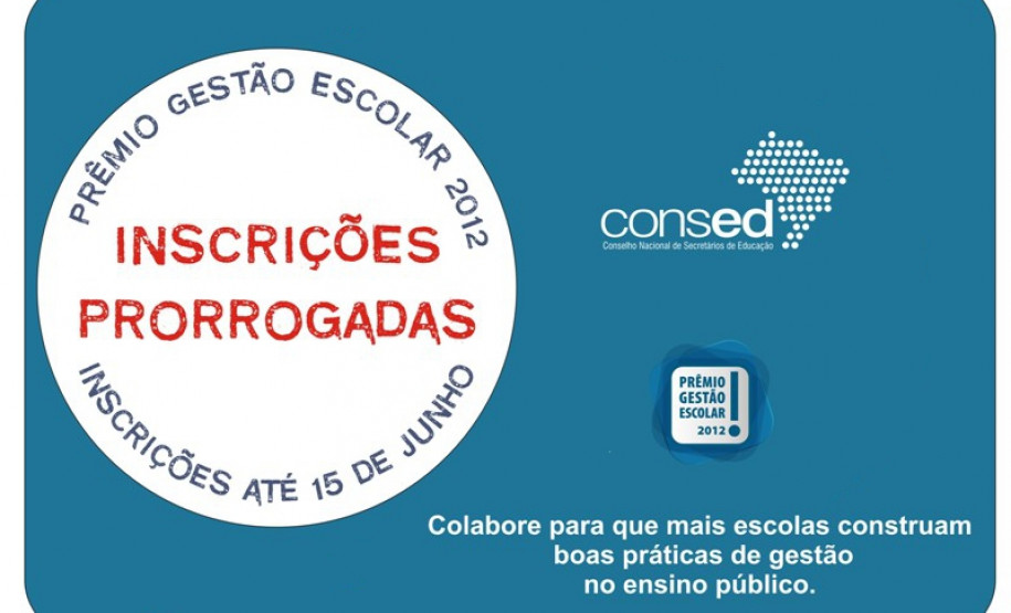 Prêmio Gestão 2012 prorrogado até dia 15 de junho
