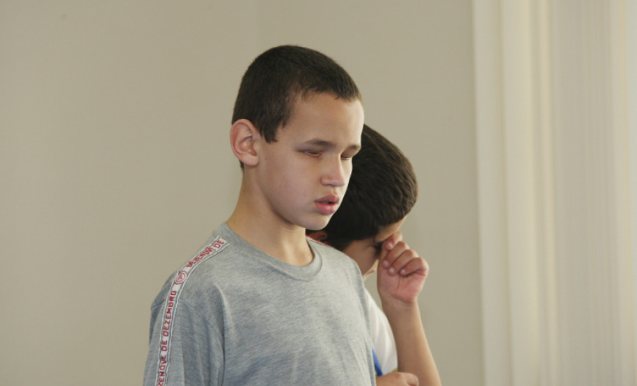 Aluno Kleyton Maçaneiro, 12 anos, foi personagem de uma reportagem do programa Fantástico, na Rede Globo.