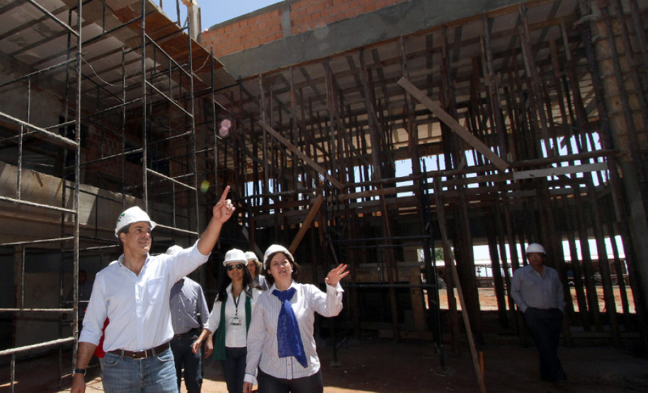 O governador Beto Richa visita as obras do Centro Estadual de Educação Profissional de Ibaiti.